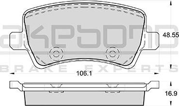 Akebono AN-4456KE - Гальмівні колодки, дискові гальма autocars.com.ua