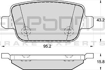 Chevrolet PW990333 - Гальмівні колодки, дискові гальма autocars.com.ua