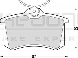 Akebono AN-4462K - Тормозные колодки, дисковые, комплект avtokuzovplus.com.ua