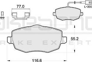 Akebono AN-4464WK - Гальмівні колодки, дискові гальма autocars.com.ua