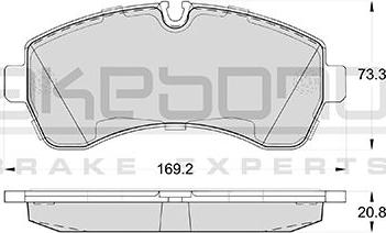 Akebono AN-4493K - Тормозные колодки, дисковые, комплект avtokuzovplus.com.ua