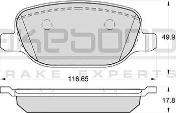 Akebono AN-4516KE - Гальмівні колодки, дискові гальма autocars.com.ua