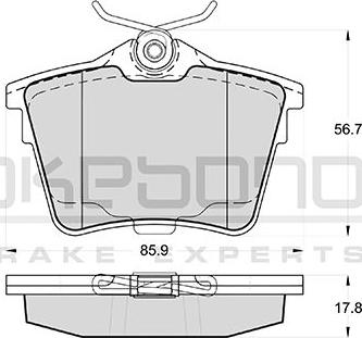 Akebono AN-4519K - Гальмівні колодки, дискові гальма autocars.com.ua