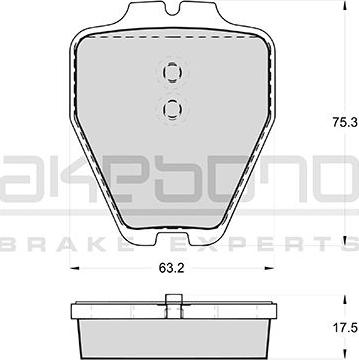 Akebono AN-4524WK - Тормозные колодки, дисковые, комплект avtokuzovplus.com.ua