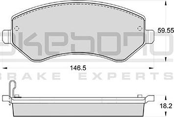 Akebono AN-4536WKE - Тормозные колодки, дисковые, комплект autodnr.net