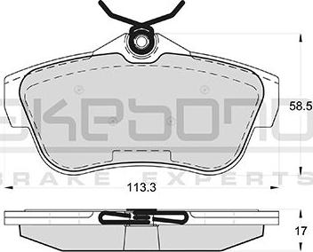 Akebono AN-4537K - Тормозные колодки, дисковые, комплект avtokuzovplus.com.ua