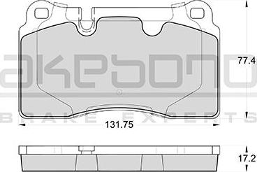 Akebono AN-4552K - Тормозные колодки, дисковые, комплект avtokuzovplus.com.ua