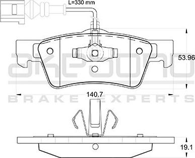 Akebono AN-4554WKE - Гальмівні колодки, дискові гальма autocars.com.ua