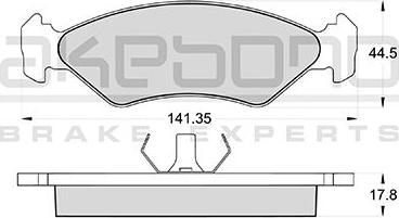 Akebono AN-4566K - Гальмівні колодки, дискові гальма autocars.com.ua