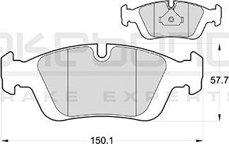 Akebono AN-4567K - Тормозные колодки, дисковые, комплект avtokuzovplus.com.ua