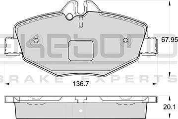 Akebono AN-4569WKE - Гальмівні колодки, дискові гальма autocars.com.ua