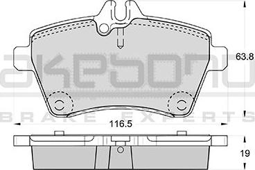 Akebono AN-4570KE - Гальмівні колодки, дискові гальма autocars.com.ua