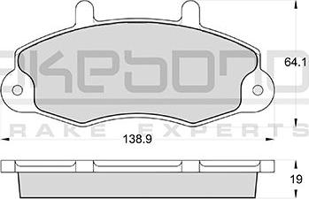 Akebono AN-4577WK - Гальмівні колодки, дискові гальма autocars.com.ua