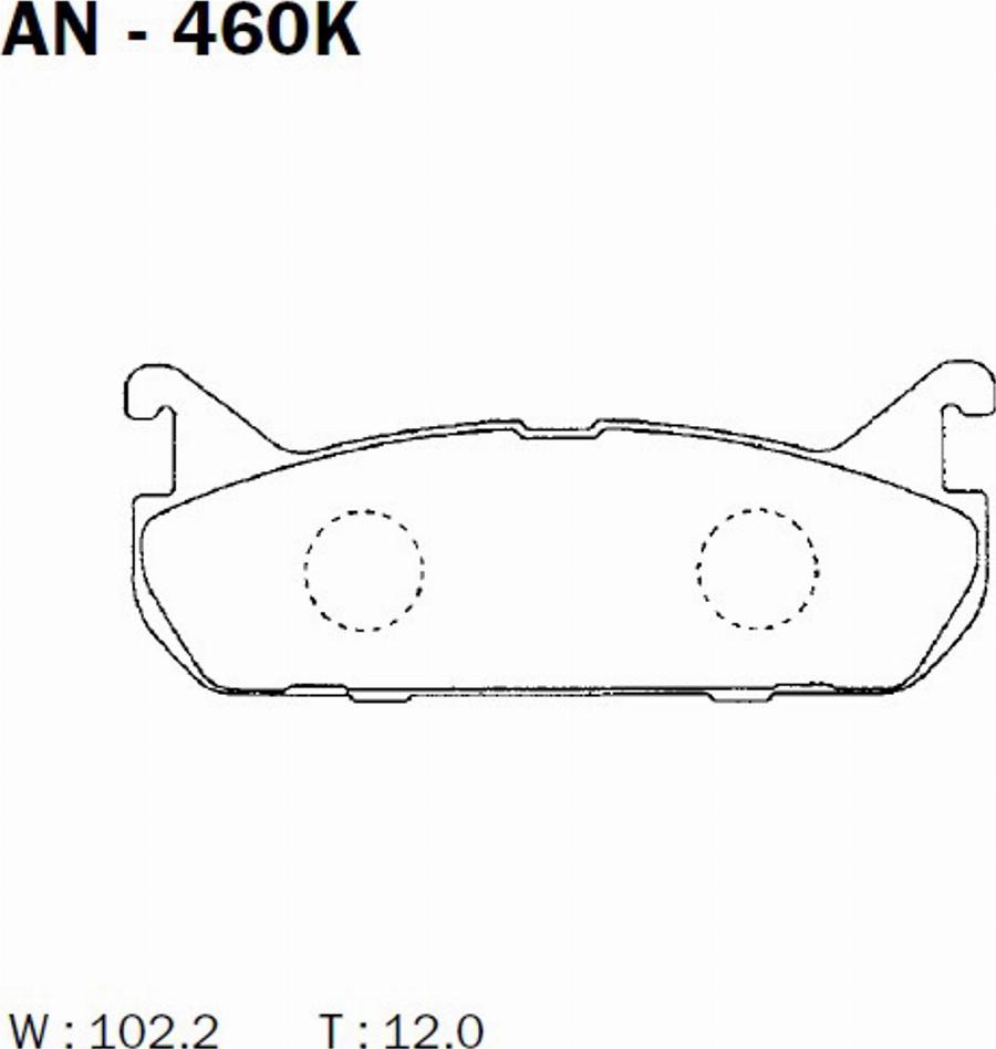 Akebono AN460K - Тормозные колодки, дисковые, комплект avtokuzovplus.com.ua