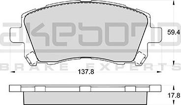 Akebono AN-463WK - Тормозные колодки, дисковые, комплект avtokuzovplus.com.ua