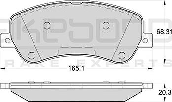 Akebono AN-4658K - Гальмівні колодки, дискові гальма autocars.com.ua