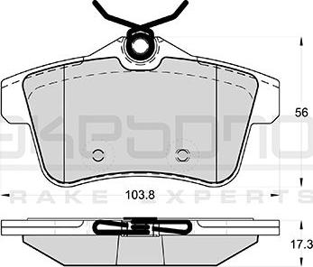 Akebono AN-4667K - Тормозные колодки, дисковые, комплект avtokuzovplus.com.ua