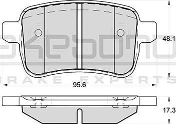 Akebono AN-4696WKE - Тормозные колодки, дисковые, комплект avtokuzovplus.com.ua