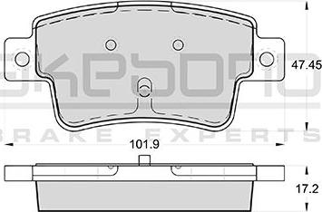 Akebono AN-4699WK - Тормозные колодки, дисковые, комплект autodnr.net