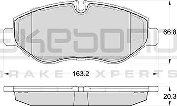 Akebono AN-4723K - Тормозные колодки, дисковые, комплект avtokuzovplus.com.ua