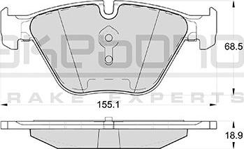 Akebono AN-4736KE - Гальмівні колодки, дискові гальма autocars.com.ua