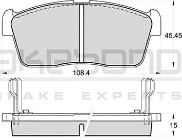 Akebono AN-4738K - Гальмівні колодки, дискові гальма autocars.com.ua