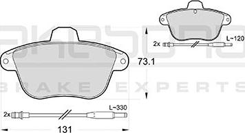 Akebono AN-4744WKE - Гальмівні колодки, дискові гальма autocars.com.ua