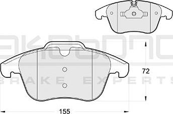 Akebono AN-4749K - Тормозные колодки, дисковые, комплект avtokuzovplus.com.ua