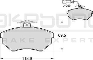Akebono AN-4755WK - Тормозные колодки, дисковые, комплект autodnr.net