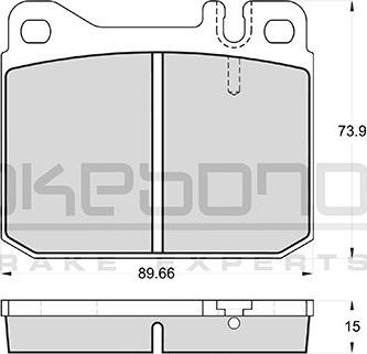 Akebono AN-4757K - Тормозные колодки, дисковые, комплект avtokuzovplus.com.ua