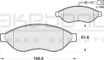 Akebono AN-4770WK - Гальмівні колодки, дискові гальма autocars.com.ua