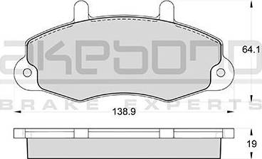 Akebono AN-4776K - Гальмівні колодки, дискові гальма autocars.com.ua