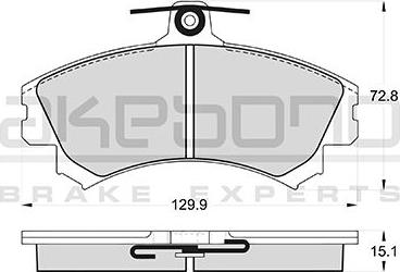 Akebono AN-4778WK - Тормозные колодки, дисковые, комплект avtokuzovplus.com.ua