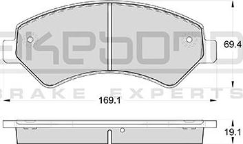 Akebono AN-4792WK - Тормозные колодки, дисковые, комплект autodnr.net