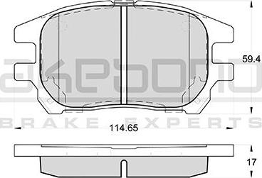 Akebono AN-678WK - Гальмівні колодки, дискові гальма autocars.com.ua