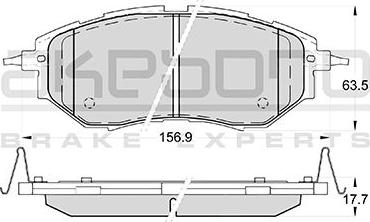 Akebono AN-703WK - Тормозные колодки, дисковые, комплект avtokuzovplus.com.ua