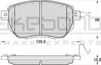 Akebono AN-711WK - Гальмівні колодки, дискові гальма autocars.com.ua