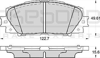 Akebono AN-714KE - Гальмівні колодки, дискові гальма autocars.com.ua
