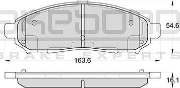 Akebono AN-726WK - Тормозные колодки, дисковые, комплект avtokuzovplus.com.ua