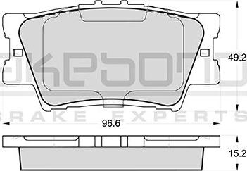 Akebono AN-733KE - Гальмівні колодки, дискові гальма autocars.com.ua