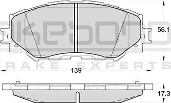 Akebono AN-742K - Тормозные колодки, дисковые, комплект avtokuzovplus.com.ua