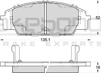 Akebono AN-757WK - Гальмівні колодки, дискові гальма autocars.com.ua