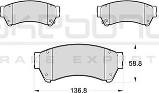 Akebono AN-759WKE - Тормозные колодки, дисковые, комплект avtokuzovplus.com.ua