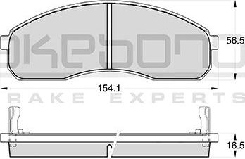 Akebono AN-8021KE - Гальмівні колодки, дискові гальма autocars.com.ua