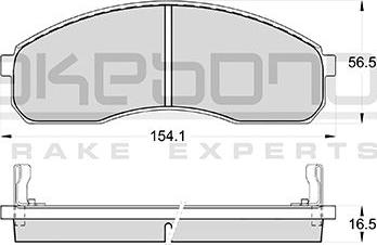 Akebono AN-8021K - Гальмівні колодки, дискові гальма autocars.com.ua