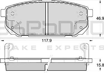 Akebono AN-8035WK - Гальмівні колодки, дискові гальма autocars.com.ua