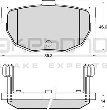 Akebono AN-8042WK - Гальмівні колодки, дискові гальма autocars.com.ua