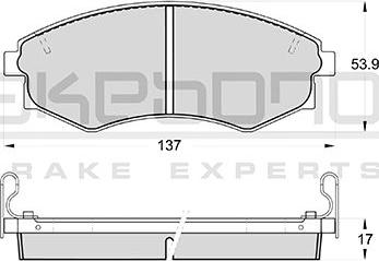 Akebono AN-8043WK - Тормозные колодки, дисковые, комплект autodnr.net