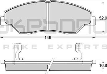 Akebono AN-8047WKE - Тормозные колодки, дисковые, комплект avtokuzovplus.com.ua