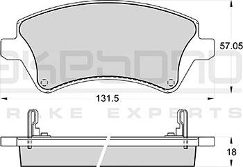 Akebono AN-8055WKE - Гальмівні колодки, дискові гальма autocars.com.ua